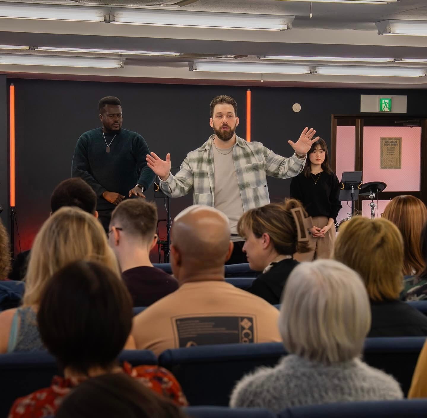 Church service gathering in Japan